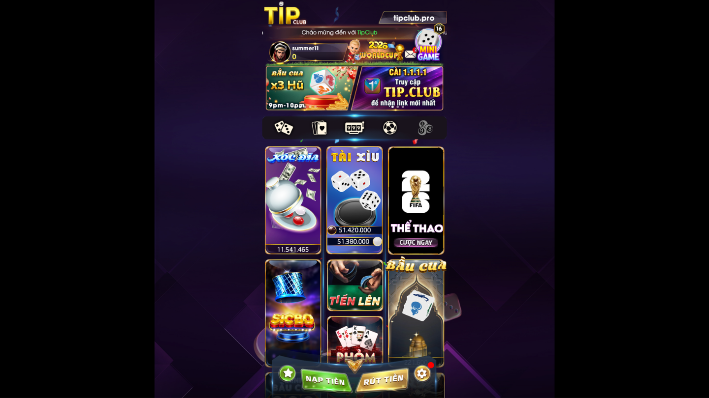 Giao diện Tipclub chuyên nghiệp tông màu vàng đen